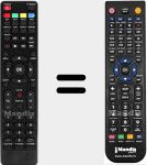 Replacement remote control for TTE-22D2104K