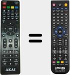 Replacement remote control for AKTV4024T