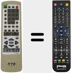 Replacement remote control for HYD-9907DX