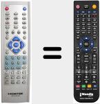 Replacement remote control for NDVD-RW 35X (JX-5011 B)