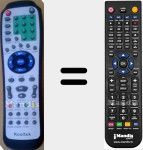 Replacement remote control for HD2038