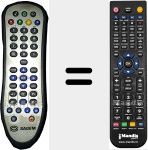 Replacement remote control for PVR6280TFR
