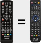 Replacement remote control for TNT63HDU