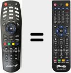 Replacement remote control for TVT 250 HDR