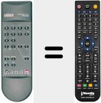 Replacement remote control for COLOUR TV FOR HOTEL