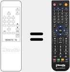Replacement remote control for REMOTE T6
