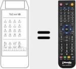 Replacement remote control for TLC 412 VB