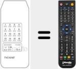 Replacement remote control for TVC 1016 T