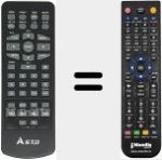 Replacement remote control for ASTD001