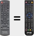 Replacement remote control for Audio System (N2QAYB000500)