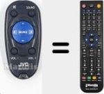 Replacement remote control for RM-RK52M (A7A-0033-00)