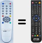 Replacement remote control for LCDTV001