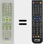 Replacement remote control for DVD-5008