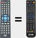 Replacement remote control for NVR2309DVDTUCX