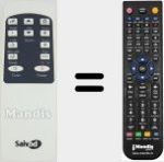 Replacement remote control for REMCON1587