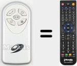Replacement remote control for REMCON1711