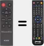 Replacement remote control for REMCON1532