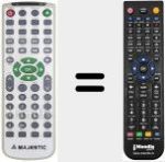 Replacement remote control for REMCON187