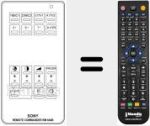 Replacement remote control for RM 604 B (A1009009A)