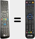 Replacement remote control for AXAS001