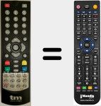 Replacement remote control for TM-TDT 1019