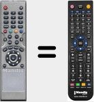 Replacement remote control for CCR592