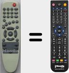 Replacement remote control for TDT4VERS2