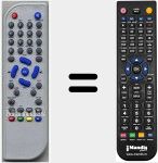 Replacement remote control for TDT2500