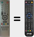 Replacement remote control for BSV29255DVBT