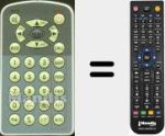 Replacement remote control for TV302