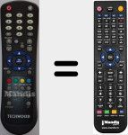 Replacement remote control for NATUSX922IIIDVBT (20463595)