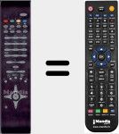 Replacement remote control for LCDTV3238 (20404299)