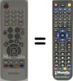 Replacement remote control Samsung WHV14487