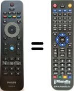 Replacement remote control Philips WHV12509