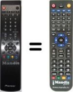 Replacement remote control Pioneer WHV15635
