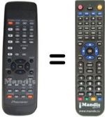 Replacement remote control Pioneer SEC15802