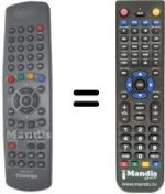 Replacement remote control Toshiba SEC0609