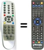 Replacement remote control LG HVS54284