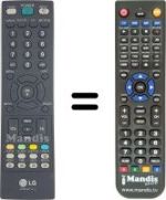 Replacement remote control LG HVS568786