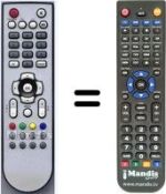 Replacement remote control HVS54837
