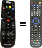 Replacement remote control Philips HVS57261