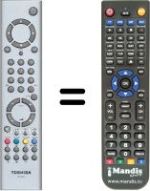 Replacement remote control Toshiba HVS54069