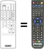 Replacement remote control Gbc DTV 2147 TF