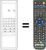 Replacement remote control Desmet TVC 8H70PS