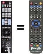 Replacement remote control LG 60 PX 950