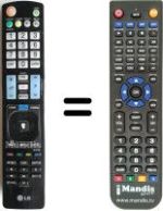 Replacement remote control LG 55 LW 450