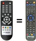 Replacement remote control Irradio DTR 1001
