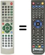 Replacement remote control United TVD 7053