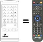 Replacement remote control Atlantic CTV 1402