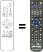 Replacement remote control Daewoo DTC 2072